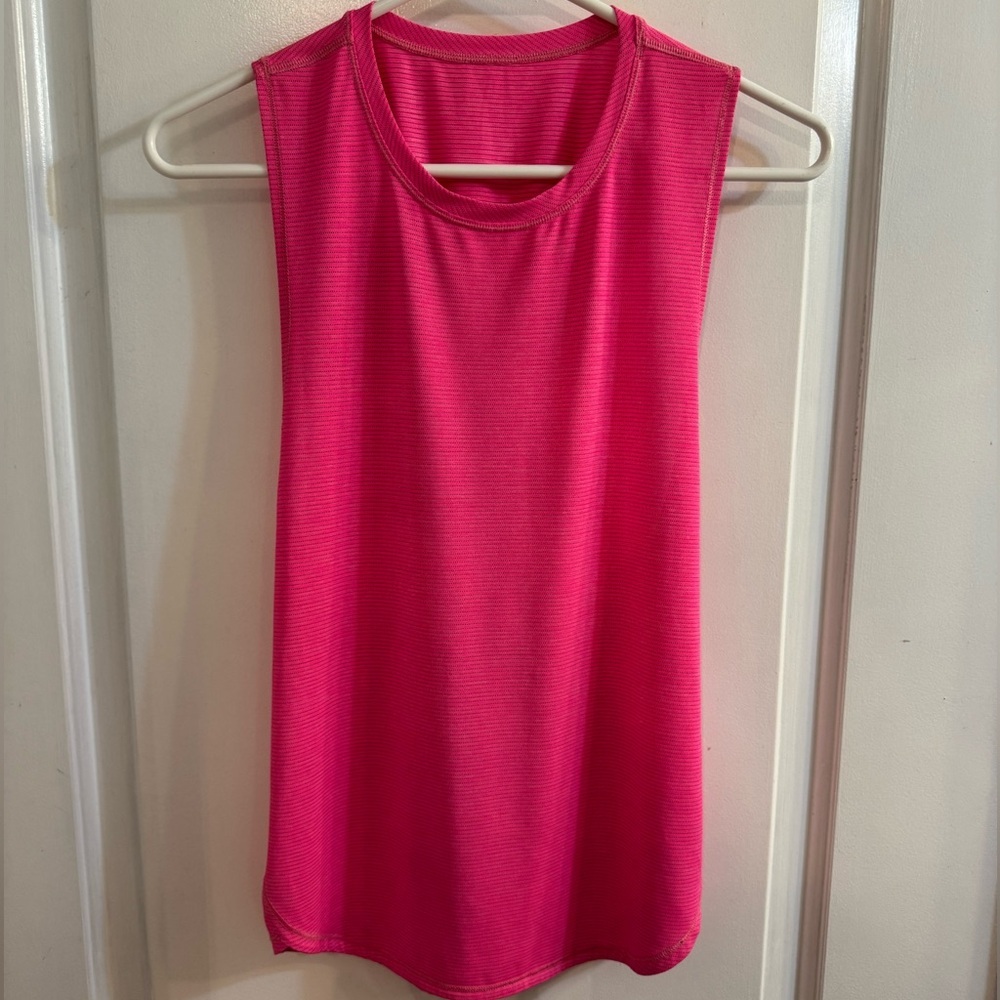 Lululemon In A Cinch Tank Heathered Neon Pink